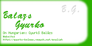 balazs gyurko business card